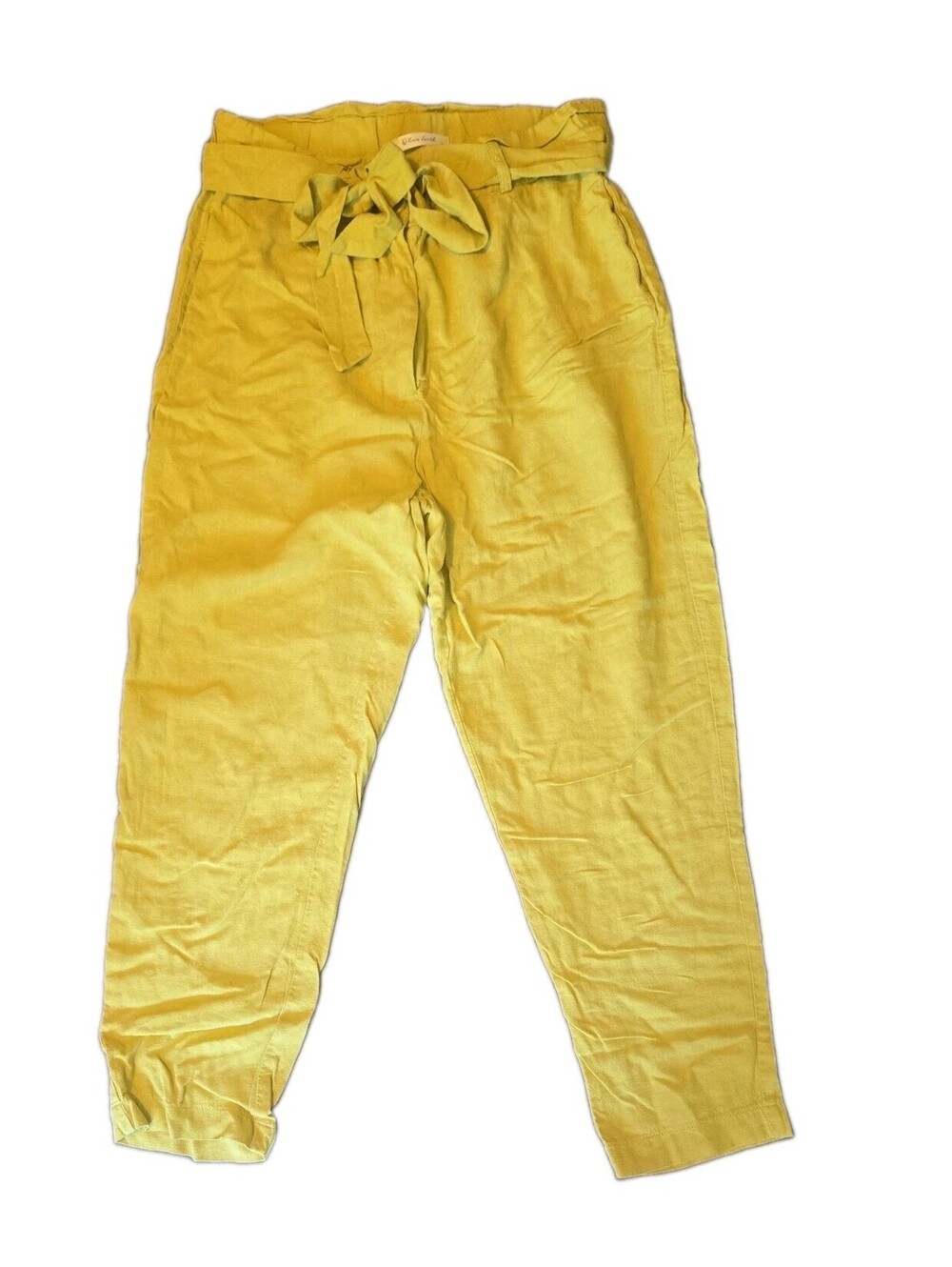 Rare Earth Rayon Linen 154018 Jogger Sz 10 Yellow/green boho casual beach